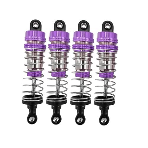 XAQRYQO RC Teile Für MJX Für Hyper Für Go Für H16H H16E H16P 16207 16208 16209 16210 74mm Upgrade Metall Schocks Dämpfer Ersatz Rc Ersatzteile Zubehör(Purple) von XAQRYQO