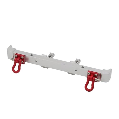 XAQRYQO RC Teile Für MN 128 Metall Front- Und Heckstoßstange Mit Abschlepphaken 1/10 Ersatz RC Crawler Auto Upgrade Teile Zubehör Modifikation(Silver,Rear) von XAQRYQO