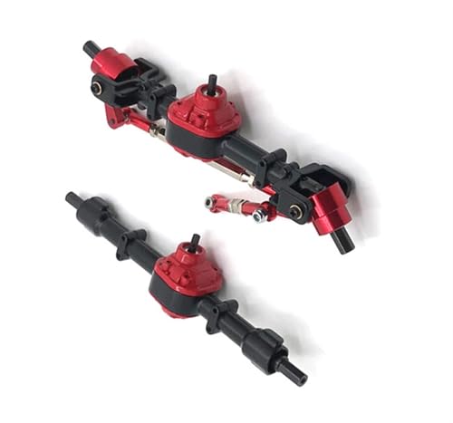 XAQRYQO RC Teile Für MN D90 D91 D96 99S MN98 MN99S FJ45 Metallgetriebe Vorne Hinten Brückenachsensatz 1/12 RC Auto Upgrade Teile Zubehör Änderung Dekoration(Black) von XAQRYQO
