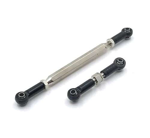 XAQRYQO RC Teile Für MN D90 D99 FJ-45 Für MN99s MN40 MN45 MN90 MN91 MN96 MN99 Metall Einstellbare Lenkgestänge Servo Link Zugstange RC Auto Crawler Upgrade Teile(Black) von XAQRYQO