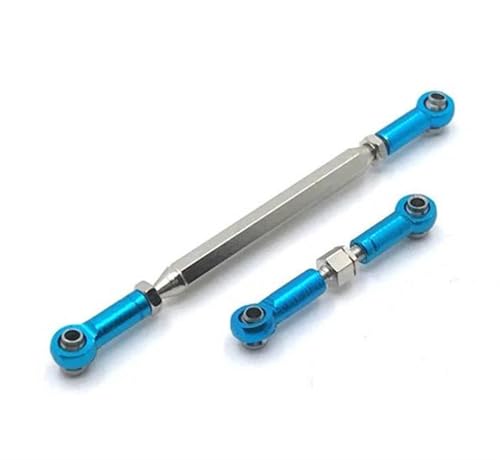 XAQRYQO RC Teile Für MN D90 D99 FJ-45 Für MN99s MN40 MN45 MN90 MN91 MN96 MN99 Metall Einstellbare Lenkgestänge Servo Link Zugstange RC Auto Crawler Upgrade Teile(Blue) von XAQRYQO