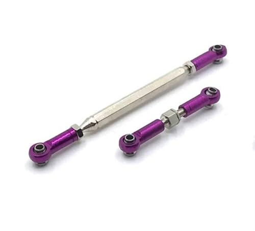 XAQRYQO RC Teile Für MN D90 D99 FJ-45 Für MN99s MN40 MN45 MN90 MN91 MN96 MN99 Metall Einstellbare Lenkgestänge Servo Link Zugstange RC Auto Crawler Upgrade Teile(Purple) von XAQRYQO