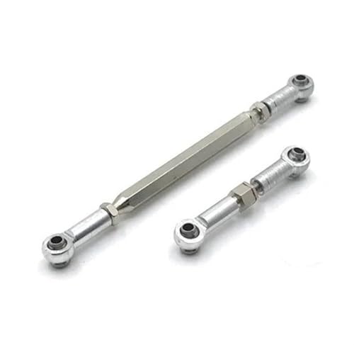 XAQRYQO RC Teile Für MN D90 D99 FJ-45 Für MN99s MN40 MN45 MN90 MN91 MN96 MN99 Metall Einstellbare Lenkgestänge Servo Link Zugstange RC Auto Crawler Upgrade Teile(Silver) von XAQRYQO