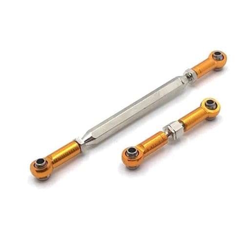 XAQRYQO RC Teile Für MN D90 D99 FJ-45 Für MN99s MN40 MN45 MN90 MN91 MN96 MN99 Metall Einstellbare Lenkgestänge Servo Link Zugstange RC Auto Crawler Upgrade Teile(Yellow) von XAQRYQO