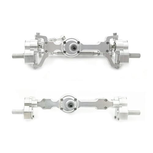 XAQRYQO RC Teile Für MN MN99S MN98 FJ45 MN40 MN45 MN91 MN96 MN99 D90 D91 D99 D99S MN90 1/12 Vollmetall-Vorder- und Hinterportalachse Ersatz-RC-Auto-Upgrade-Teile(Silver) von XAQRYQO
