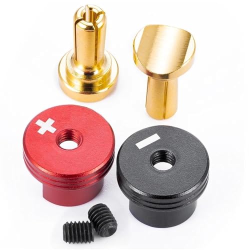 XAQRYQO RC Teile Für RC-Modellautoteile 4,0 Mm/5,0 Mm Messing-Kugel-Bananenstecker RC-Auto-Lippenbatterieanschluss Mit Metallkühlkörper Upgrade-Autozubehör(5.0mm) von XAQRYQO