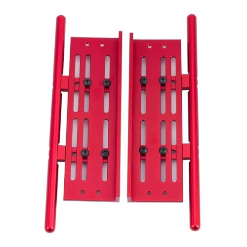 XAQRYQO RC Teile Für SCX10 II 90046 Für Wrangler Für TRX4 TF2 1/8 1/10 Für Rock Sliders Einstellbare Pedal Seite Schritt Bord RC Crawler Upgrade Teil Dekoration(Red) von XAQRYQO