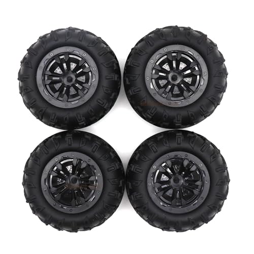 XAQRYQO RC Teile Für SCY 16101 16102 16101 PRO 16102 PRO 1/16 Upgrade RC Für Monster Truck Rad Teile 12mm Hex Skidproof Gummi Reifen 6034 Auto Zubehör von XAQRYQO