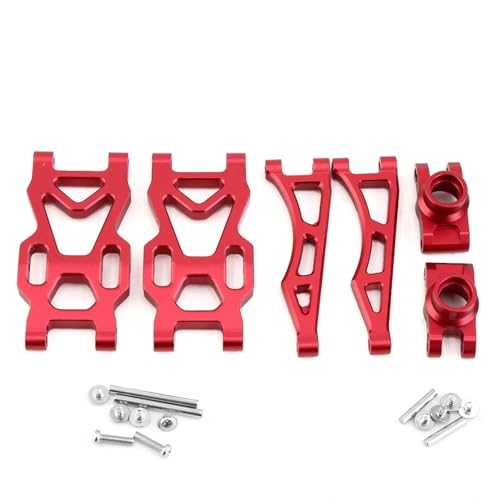 XAQRYQO RC Teile Für SCY 16101 16104 16102 16103 16106 16201 Für JJRC Q130A Q130B Q141 Q117 1/16 RC Auto Upgrade Teile Metall Vorne Und Hinten Arm Lenkung Tasse(Red,Rear) von XAQRYQO
