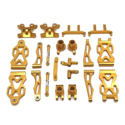 XAQRYQO RC Teile Für SCY 16103 16104 16101 16102 16106 16201 Für Q141 Q117 Q130A Q130B 1/16 RC Auto Upgrade Teile Kit Metall Vorne Hinten Arm Lenkung Tasse(Yellow) von XAQRYQO