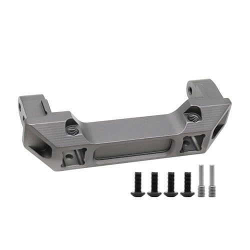 XAQRYQO RC Teile Für TRX4 1/10 Aluminiumlegierung Vorne Hinten Stoßstange Zu Montieren Ständer RC Crawler Upgrade Teile Ersatz Auto Zubehör(Gray,Front) von XAQRYQO