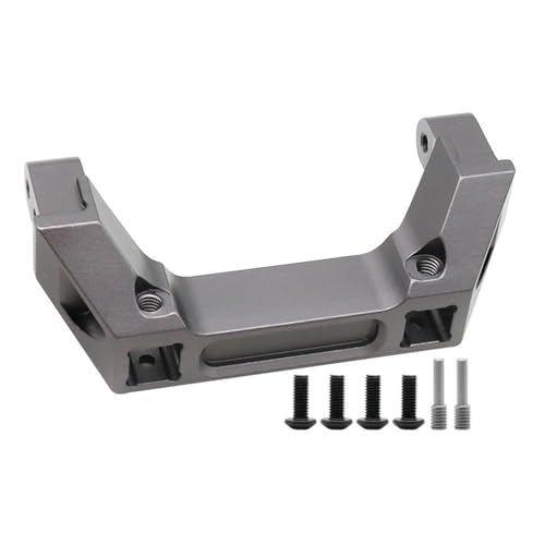 XAQRYQO RC Teile Für TRX4 1/10 Aluminiumlegierung Vorne Hinten Stoßstange Zu Montieren Ständer RC Crawler Upgrade Teile Ersatz Auto Zubehör(Gray,Rear) von XAQRYQO