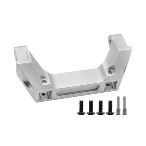 XAQRYQO RC Teile Für TRX4 1/10 Aluminiumlegierung Vorne Hinten Stoßstange Zu Montieren Ständer RC Crawler Upgrade Teile Ersatz Auto Zubehör(Silver,Rear) von XAQRYQO