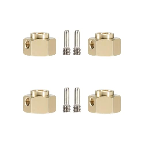 XAQRYQO RC Teile Für TRX4 Für TRX6 1/10 6mm 8mm 10mm Messing Verbreitern Radnabe Hex Erweiterte Adapter RC Crawler Upgrade Teile Dekoration Zubehör(6mm) von XAQRYQO