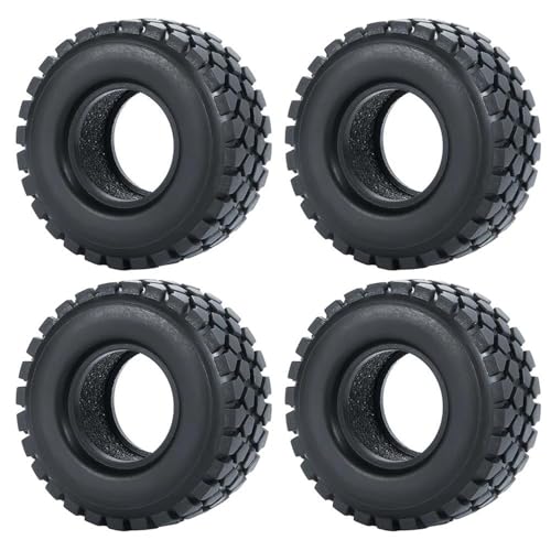 XAQRYQO RC Teile Für TRX4M Für Axial Für SCX24 Ersatz-1,0-Zoll-Metall-Beadlock-Felgen, 50/54 Mm Gummireifen-Set, 1/18 1/24 RC Crawler Autoteile(50mm 2) von XAQRYQO