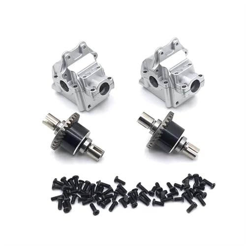 XAQRYQO RC Teile Für WLtoys 1/14 144001 144010 144002 Für 1/12 124010 124016 124017 124018 124019 Upgrade RC Teile Zubehör Getriebe Alle Metall Differential(Silver) von XAQRYQO
