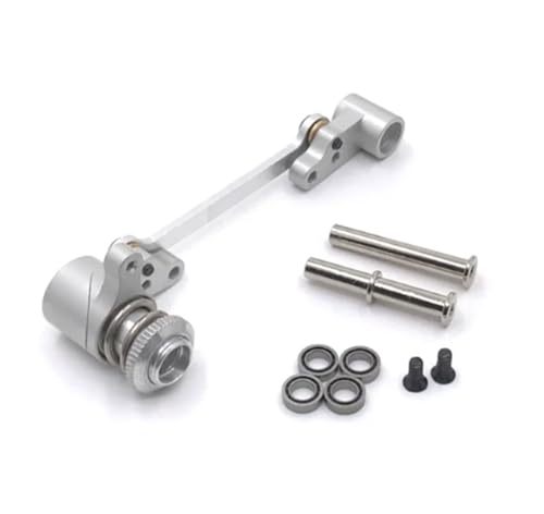 XAQRYQO RC Teile Für WLtoys 1/14 144010 144001 144002 1/12 124016 127017 124018 124019 LC RC Autoteile Upgrade Metalllenkung Änderungszubehör(Silver) von XAQRYQO