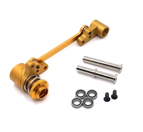 XAQRYQO RC Teile Für WLtoys 1/14 144010 144001 144002 1/12 124016 127017 124018 124019 LC RC Autoteile Upgrade Metalllenkung Änderungszubehör(Yellow) von XAQRYQO