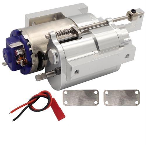 XAQRYQO RC Teile Für WPL B1 B14 B24 C14 C24 Für MN D90 D91 MN96 M MS 1/12 Ersatz RC Autoteile Vollmetall 2 Gang Getriebe Mit Servo(Silver,Size1) von XAQRYQO