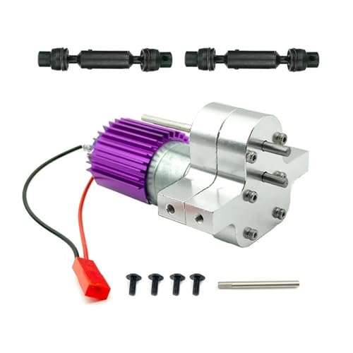 XAQRYQO RC Teile Für WPL C34 C44 C14 C24 B24 B36 B14 B16 Für MN D90 Für MN99S Q60 Metall Transfer Getriebe 370 Pinsel Motor Antriebswelle RC Auto Upgrade Zubehör(Silver,Size 3) von XAQRYQO