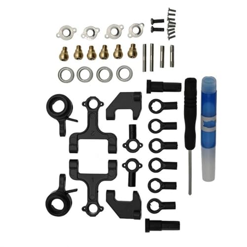 XAQRYQO RC Teile Für WPL D12 D22 D32 D42 1/10 Metall Oberen Und Unteren Schwinge Arm Lenkung Cup Set Ersatz RC Auto Upgrade Teile Ersatz Zubehör Kit von XAQRYQO
