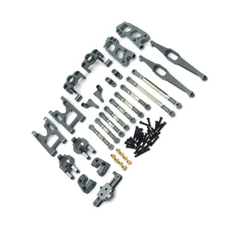 XAQRYQO RC Teile Für Wltoys 1/12 12428-ABC 12423 12427 12428 FY-01 02 03 Für Flyover RC Autozubehör Metall Upgrade Set Upgrades Teile Änderung(Gray) von XAQRYQO