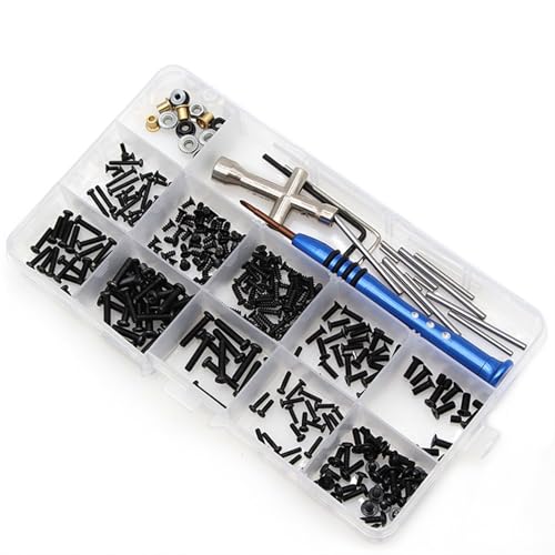 XAQRYQO RC Teile Für Wltoys 124018 124017 144001 124016 1/14 RC Auto Spielzeug Teil Zubehör Werkzeug Schrauben Muttern Box Kit Inbusschlüssel Maschine Draht Bolzen Schraubenschlüssel von XAQRYQO