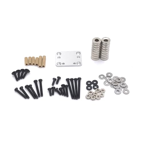 XAQRYQO RC Teile Für Wltoys Für 1/28 K969 K979 K989 K999 P929 P939 284131 Für MINI-Q RC01 RC Auto Upgrade Zubehör Metall Shell Einstellung Fixierung Dekoration(Silver) von XAQRYQO