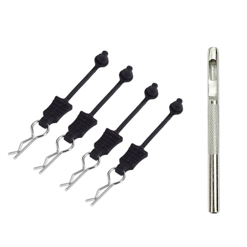 XAQRYQO RC Teile Für Wltoys Für MJX Für Hyper Für Go Für HAIBOXING Für HBX Für SCY 1/12 1/14 1/16 RC-Autoteile, Verhindern Den Verlust Von Karosserieklammern Mit Gummihalterung(4PCS) von XAQRYQO