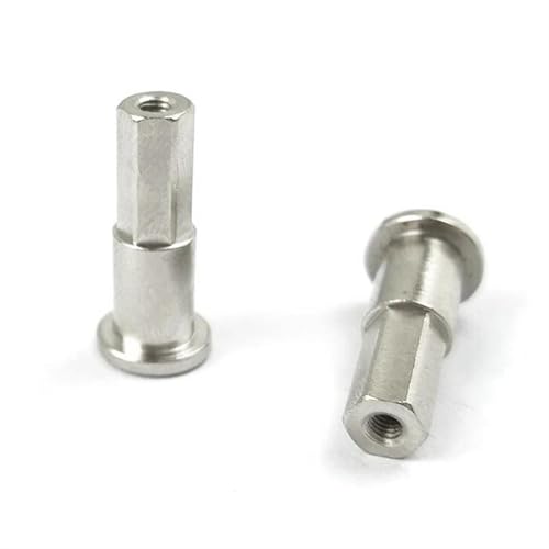 XAQRYQO RC Teile Für Wpl D12 1/10 5MM Metall Front Combiner Radnabe Hex Adapter Mit Lager Upgrade Zubehör Ersatz Rc LKW Auto Teile(Silver) von XAQRYQO
