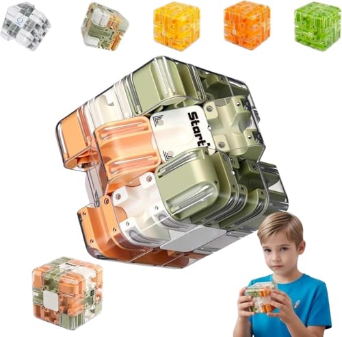 Komplexes Puzzle Mit Rollenden Kugeln, Large Labyrinth 3D Puzzle Maze Cube - Engaging Brain Teaser Toy, 2-In-1 Kugellabyrinth ZauberwüRfel Spielzeug, Lernspielzeug Geschenk FüR Kinder Erwachsene ﻿-A von XAUXKERE