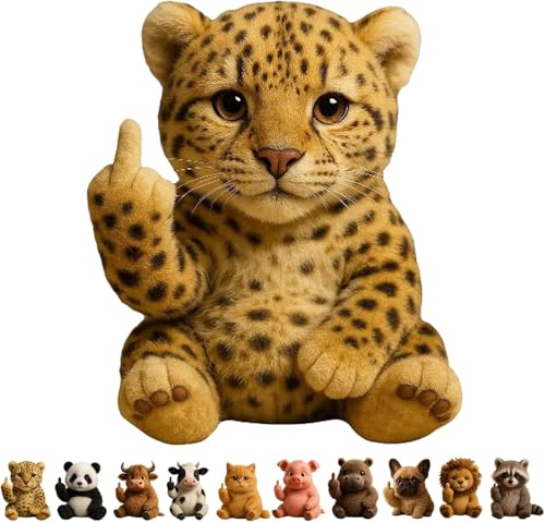 Lustige, Weiche Mittelfinger-Plüschtiere,niedlicher lustiger Mittelfinger-Plüschhund, Niedliche humorvolle Tier-Schreibtisch-Dekoration, einzigartige Gag-Geschenke für Zuhause, Büro -leopard Lustige, Weiche Mittelfinger-Plüschtiere,niedlicher lustiger Mittelfinger-Plüschhund, Niedliche humorvolle Tier-Schreibtisch-Dekoration, einzigartige Gag-Geschenke für Zuhause, Büro -leopard von XAUXKERE