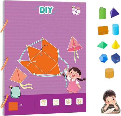 Pull String 3D Geometry Learning Book, 3D-Geometrie-Lernbuch mit Zugschnur, Pull String 3D Geometrie Lernbuch, Geometrie Lernspielzeug Geschenk für Jungen und Mädchen-9-model Pull String 3D Geometry Learning Book, 3D-Geometrie-Lernbuch mit Zugschnur, Pull String 3D Geometrie Lernbuch, Geometrie Lernspielzeug Geschenk für Jungen und Mädchen-9-model von XAUXKERE