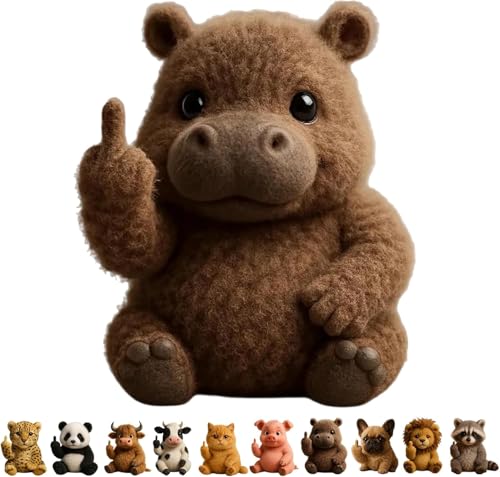XAUXKERE Lustige, Weiche Mittelfinger-Plüschtiere,niedlicher lustiger Mittelfinger-Plüschhund, Niedliche humorvolle Tier-Schreibtisch-Dekoration, einzigartige Gag-Geschenke für Zuhause, Büro -Hippo XAUXKERE Lustige, Weiche Mittelfinger-Plüschtiere,niedlicher lustiger Mittelfinger-Plüschhund, Niedliche humorvolle Tier-Schreibtisch-Dekoration, einzigartige Gag-Geschenke für Zuhause, Büro -Hippo von XAUXKERE