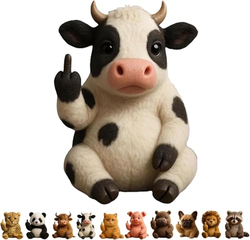 XAUXKERE Lustige, Weiche Mittelfinger-Plüschtiere,niedlicher lustiger Mittelfinger-Plüschhund, Niedliche humorvolle Tier-Schreibtisch-Dekoration, einzigartige Gag-Geschenke für Zuhause, Büro -Cow XAUXKERE Lustige, Weiche Mittelfinger-Plüschtiere,niedlicher lustiger Mittelfinger-Plüschhund, Niedliche humorvolle Tier-Schreibtisch-Dekoration, einzigartige Gag-Geschenke für Zuhause, Büro -Cow von XAUXKERE