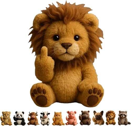XAUXKERE Lustige, Weiche Mittelfinger-Plüschtiere,niedlicher lustiger Mittelfinger-Plüschhund, Niedliche humorvolle Tier-Schreibtisch-Dekoration, einzigartige Gag-Geschenke für Zuhause, Büro -Lion XAUXKERE Lustige, Weiche Mittelfinger-Plüschtiere,niedlicher lustiger Mittelfinger-Plüschhund, Niedliche humorvolle Tier-Schreibtisch-Dekoration, einzigartige Gag-Geschenke für Zuhause, Büro -Lion von XAUXKERE