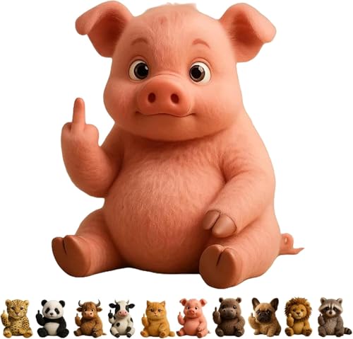 XAUXKERE Lustige, Weiche Mittelfinger-Plüschtiere,niedlicher lustiger Mittelfinger-Plüschhund, Niedliche humorvolle Tier-Schreibtisch-Dekoration, einzigartige Gag-Geschenke für Zuhause, Büro -Pig XAUXKERE Lustige, Weiche Mittelfinger-Plüschtiere,niedlicher lustiger Mittelfinger-Plüschhund, Niedliche humorvolle Tier-Schreibtisch-Dekoration, einzigartige Gag-Geschenke für Zuhause, Büro -Pig von XAUXKERE