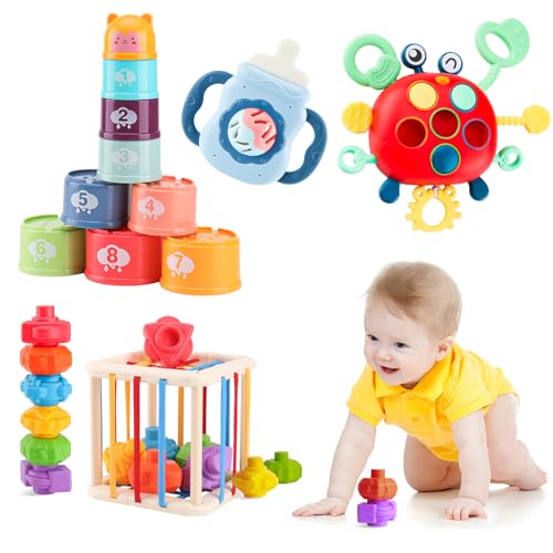 XAZASTOV Baby Spielzeug ab 6 12 18 Monate - Baby Sensorik Spielzeug für Jungen Mädchen, Lernspielzeug für Geburtstag Weihnachtstag Geschenk von XAZASTOV