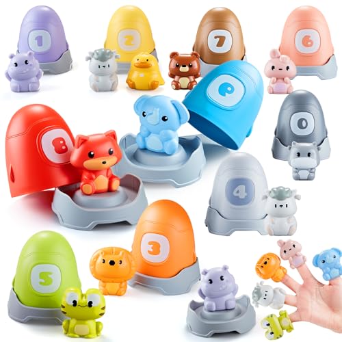 XAZASTOV Bauernhoftiere Spielzeug Baby ab 9 12 18 Monate, Montessori Spielzeug ab 1 2 3 Jahre, Bauernhoftier Lernspielzeug für Kleinkinder, Fingerpuppen, Zählen, Passend, Sortier, Stapel Spielzeug XAZASTOV Bauernhoftiere Spielzeug Baby ab 9 12 18 Monate, Montessori Spielzeug ab 1 2 3 Jahre, Bauernhoftier Lernspielzeug für Kleinkinder, Fingerpuppen, Zählen, Passend, Sortier, Stapel Spielzeug von XAZASTOV