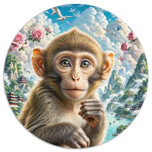 AFFE Puzzles 1000 Teile Schwer Puzzle Spielzeug Pädagogisches Spiel Impossible Tier niedlich Herausforderung Spielzeug Für Erwachsene Kinder 1000pcs (67.5x67.5cm) von XBBDSOEPH