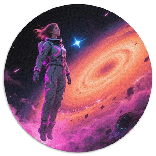 Astronaut Puzzle 1000 Teile Schwer Puzzle Spielzeug Pädagogisches Spiel Impossible Starlit Sky Universum Cyberpunk Herausforderungsspielzeug Für Erwachsene Und Kinder 1000pcs (67.5x67.5cm) von XBBDSOEPH