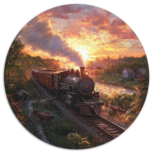 Dampfzug Puzzle 1000-teilige Schwer Puzzle Spielzeug Lernspiel Impossible Herausforderung Spielzeug Für Erwachsene Kinder 1000pcs (67.5x67.5cm) von XBBDSOEPH