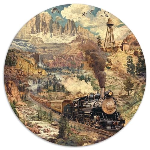 Dampfzug Puzzles 1000 Teile Schwer Puzzle Spielzeug Pädagogisches Spiel Impossible Herausforderung Spielzeug Für Erwachsene Und Kinder Ab 14 Jahren 1000pcs (67.5x67.5cm) von XBBDSOEPH