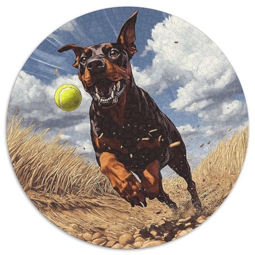 Doberman Puzzles 1000 Teile Schwer Puzzle Spielzeug Lernspiel Impossible Herausforderung Spielzeug Für Erwachsene Und Kinder Ab 14 Jahren 1000pcs (67.5x67.5cm) von XBBDSOEPH