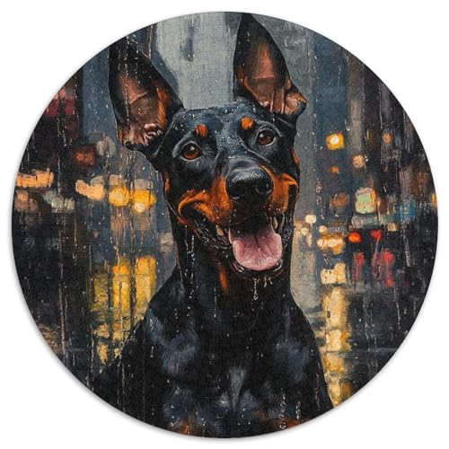 Doberman Puzzles 1000 Teile Schwer Puzzle Spielzeug Pädagogisches Spiel Impossible Herausforderung Spielzeug Für Erwachsene Kinder 1000pcs (67.5x67.5cm) von XBBDSOEPH