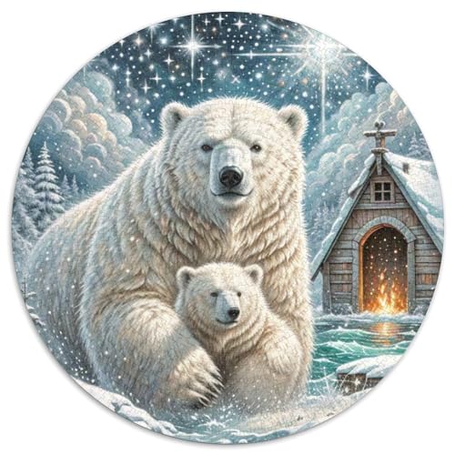 Eisbär Puzzle 1000 Teile Schwer Puzzle Spielzeug Pädagogisches Spiel Impossible Herausforderung Spielzeug Für Erwachsene Und Kinder Ab 12 Jahren 1000pcs (67.5x67.5cm) von XBBDSOEPH