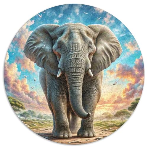 Elefanten Puzzle 1000 Teile Schwer Puzzle Spielzeug Pädagogisches Spiel Impossible Tier niedlich Herausforderung Spielzeug Für Erwachsene Und Kinder in Bewährter 1000pcs (67.5x67.5cm) von XBBDSOEPH