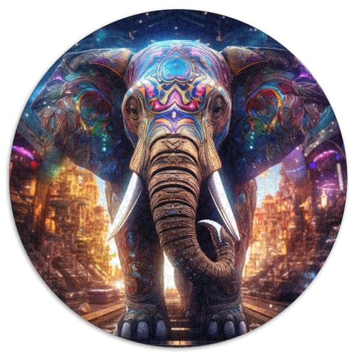 Elefanten Puzzle 1000-teilige Schwer Puzzle Spielzeug Lernspiel Impossible Herausforderung Spielzeug Für Erwachsene Kinder 1000pcs (67.5x67.5cm) von XBBDSOEPH