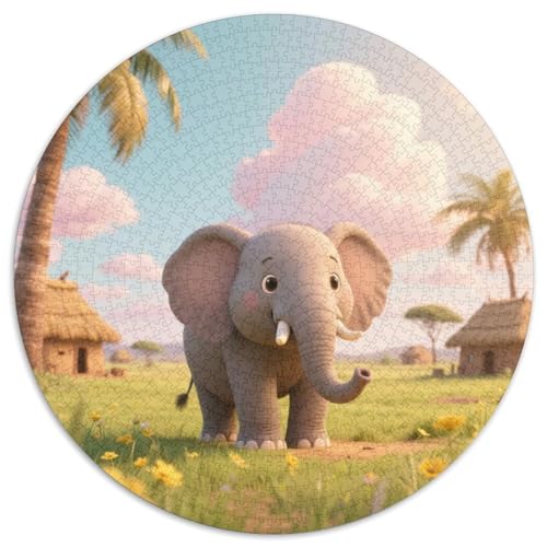 Elefanten Puzzles 1000 Teile Schwer Puzzle Spielzeug Lernspiel Impossible Tier niedlich Herausforderungsspielzeug Für Erwachsene Und Kinder Ab 12 Jahren 1000pcs (67.5x67.5cm) von XBBDSOEPH