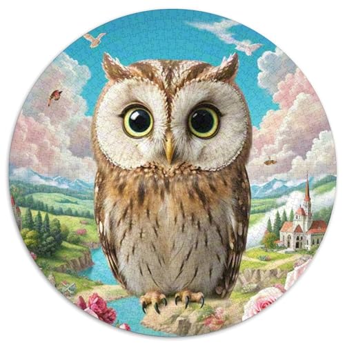 Eule Puzzle 1000 Teile Schwer Puzzle Spielzeug Lernspiel Impossible Tier niedlich Herausforderungsspielzeug Für Erwachsene Kinder 1000pcs (67.5x67.5cm) von XBBDSOEPH